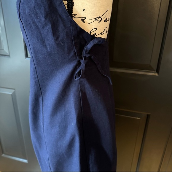 J.R.T  / Size 10 Dress / Navy Blue /Linen-Cotton Blended (O) - Picture 2 of 11